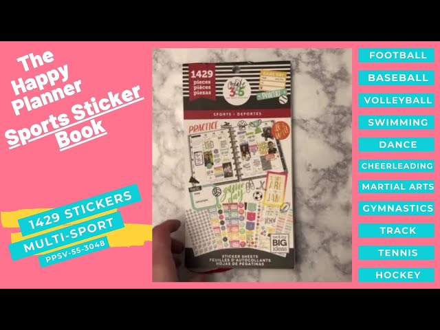 The Happy Planner Sports Sticker Book Flip Through - Daily Planner Kids Sports - Me & My Big Ideas