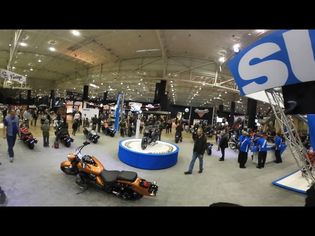 360° 4K VIDEO: 2017 Suzuki Booth at the Cleveland Progressive Motorcycle Show