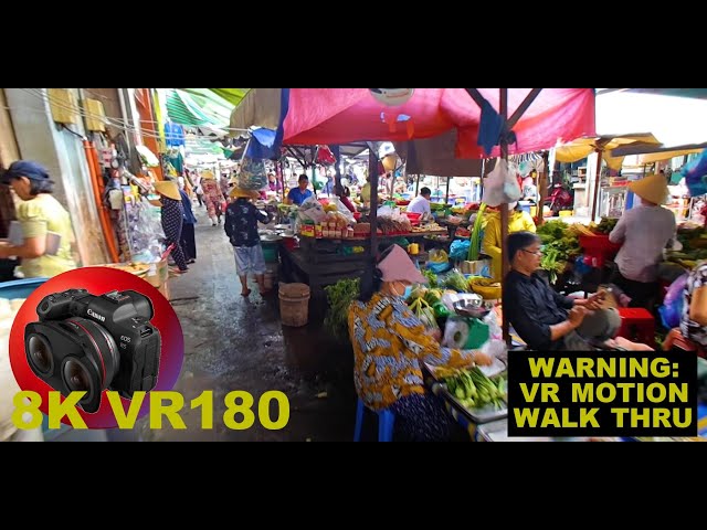 AMAZING WALK THRU chợ Xã Tây Farmers Market in Ho Chi Minh 8K 4K VR180 3D (Travel Videos ASMR Music)