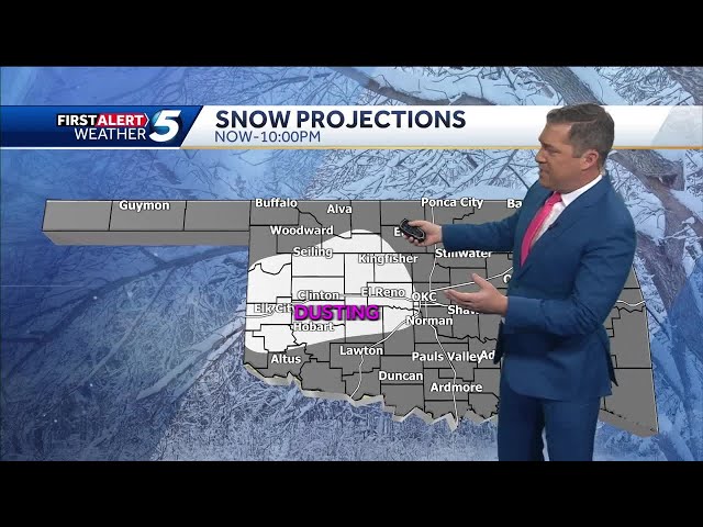 Dusting of snow still possible across parts of Oklahoma