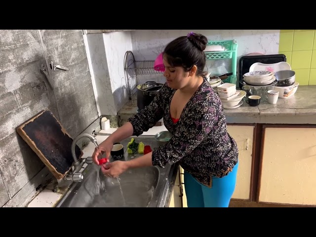 Desi Girl Working In kitchen vlog _ Village Woman Daily routine