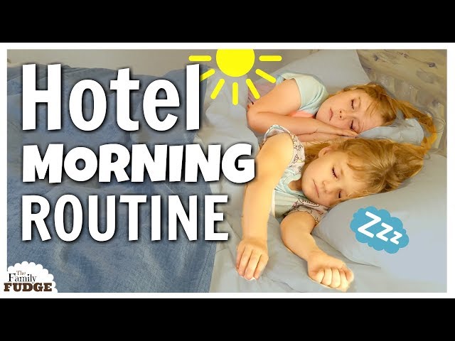 MORNING ROUTINE || 4 KIDS IN A HOTEL ROOM!!! ☀️