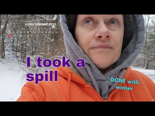 I Fell. When will winter end? #vloglife #middleage #upstateny