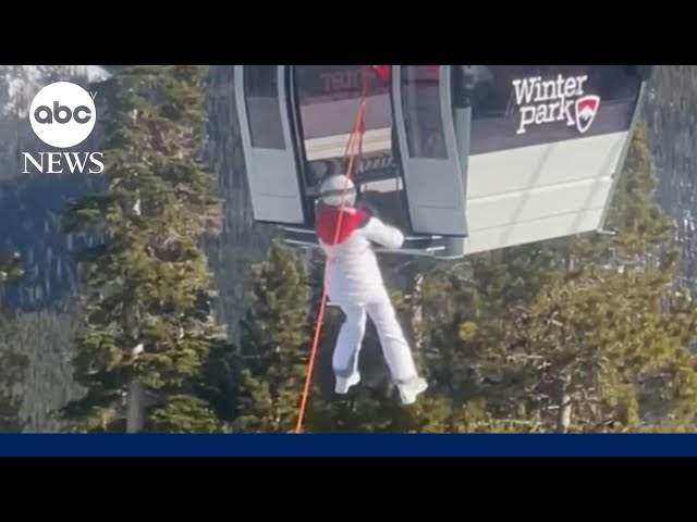 Skiers plunge from chairlift at Lake Tahoe resort