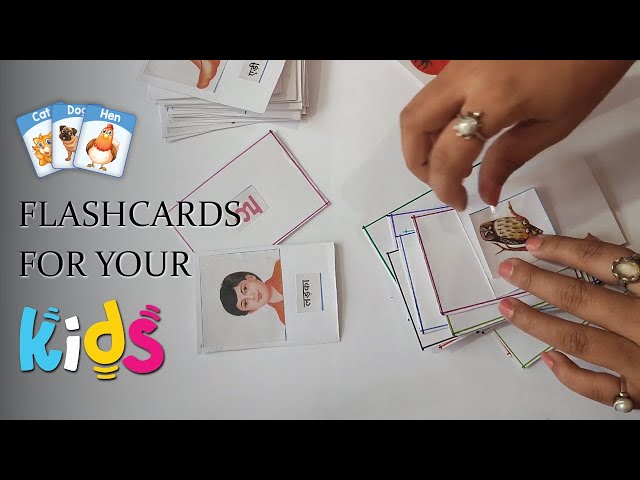 Easy Flash Cards for Kids: Flash Cards Kaise Banaye | DIY Flash Cards | Easy Flash Cards