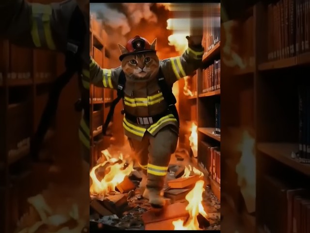 "Firefighter Cat 🐱🚒 | Agniveer Billi’s Brave Story | Emotional AI Animation"#sadstory #bravecat