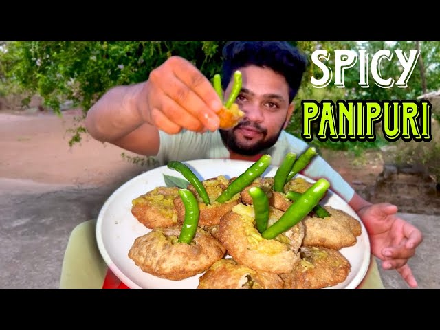 Spicy Unlimited Panipuri Challenge |GolgappaEating|Panipuri |Golgappa Eating challenge | santoshvlog