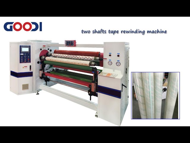 How to make masking tape？use this two shafts tape rewinding machine and tape cutting machine.