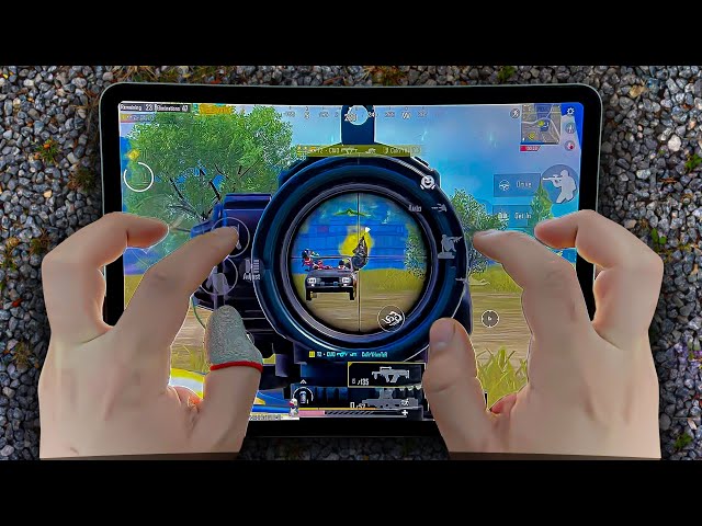 iPad Pro M2 HANDCAM  Smooth+120FPS🔥 Pubg Test/ Gameplay/ ❤️ 6 Finger claw + Gyro 🔥