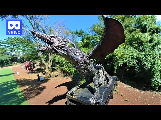 3D 180VR 4K Amazing Iron Dragon Robot 😍😍 It made by steel