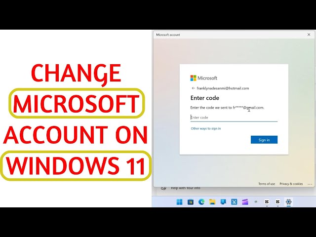 How to Change Microsoft Account in Windows 11