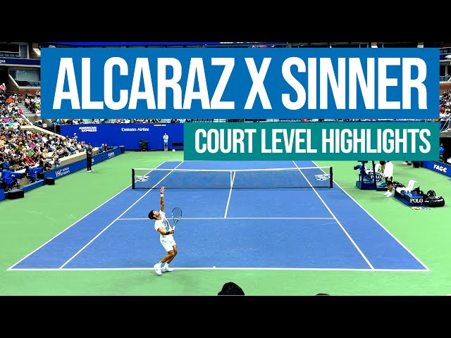 Carlos Alcaraz v. Jannik Sinner | 2023 Court Level Practice Match | 4K