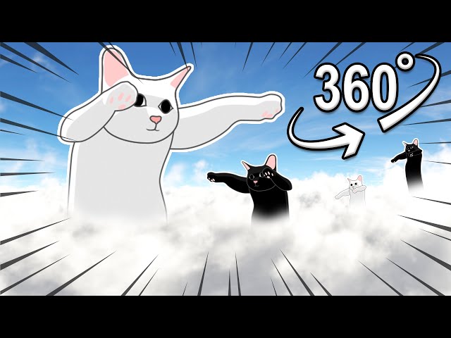 a long cat soaring into the sky | VR 360°