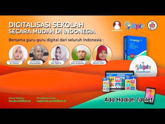 LIVE - Easy and Cheap School Digitization in Indonesia, National Education Webinar For Teachers.