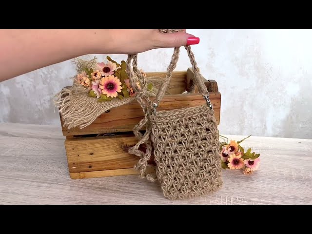 Bolsa para celular em crochê/ Porta celular de crochê - Fácil e econômica/Crochet phone bag