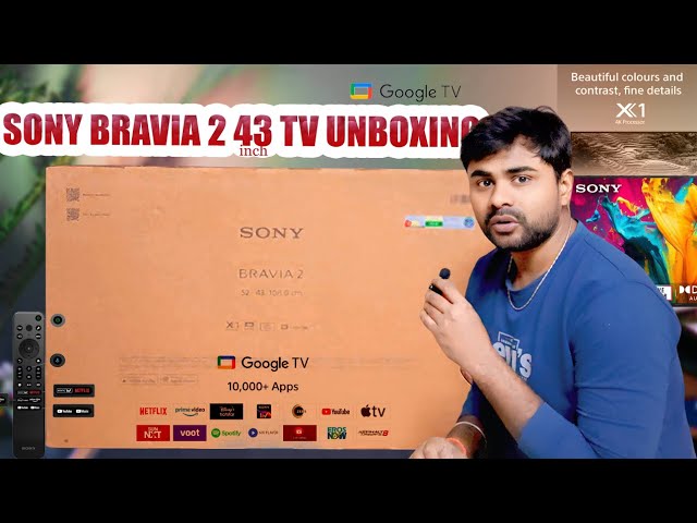 Sony Bravia 2 4K Smart TV Unboxing and Review  & First Impressions - Google TV, in Telugu 2025 💥