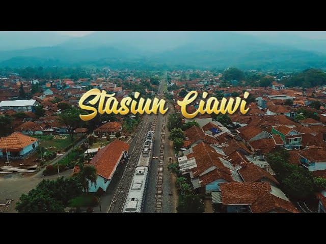 Enjoying the Natural Charm of Ciawi Station | Train Drone Footage