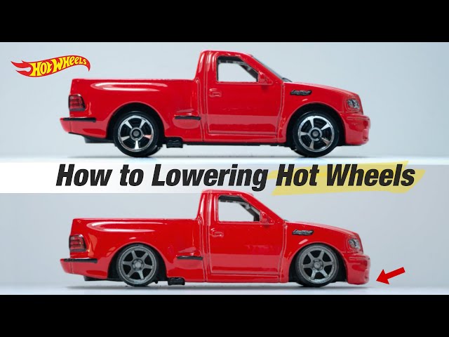 How to Swap Wheels and Lowering a Hot Wheels - Ford F-150 SVT Lightning 1/64 scale