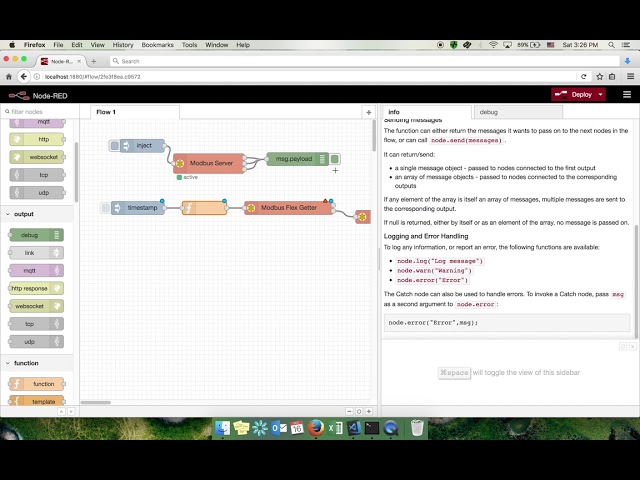 Node-RED with Modbus Tutorial (part 1)