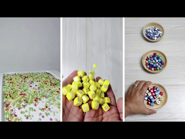 ASMR Video with jingle bells, beads, balls, wooden toys, marble run and other