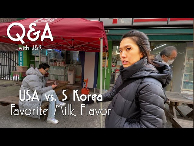 USA most popular milk flavor vs. South Korea