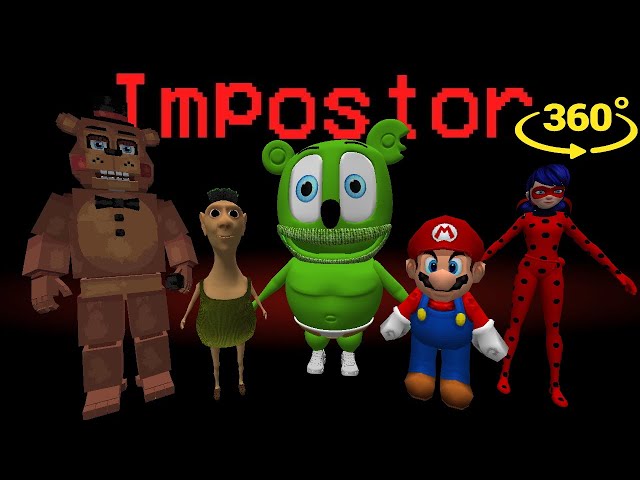 If GUMMY BEAR, HAMOOD, LADYBUG, MARIO and OTHERS were the Impostors 🚀Among Us Minecraft 360°