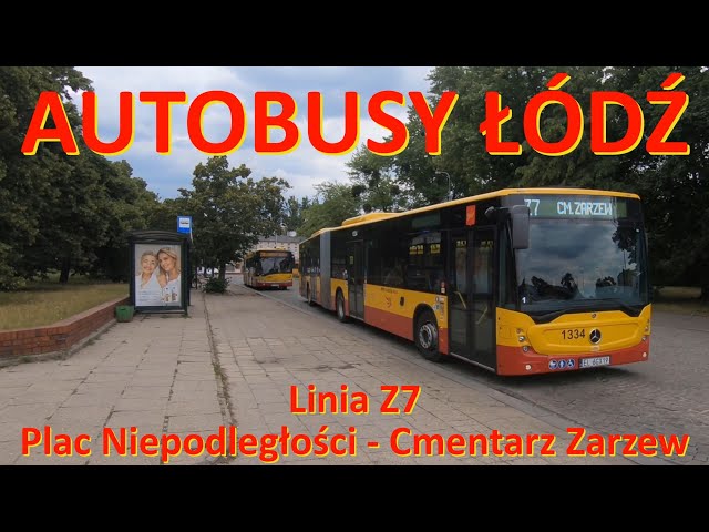 Autobusy Łódź. Linia Z7 Plac Niepodległości - Cmentarz Zarzew./Bus route Z7 in Łódź (Poland) 2.7K