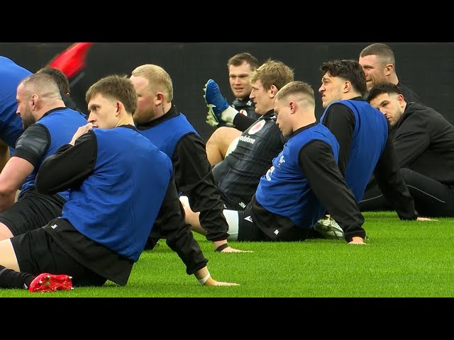 Wales train ahead of their first 2025 Six Nations match against France