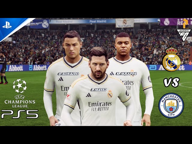 FC 25 - Real Madrid vs Man City Ft. Ronaldo,Messi,Mbappe | UEFA Champions Final | PS5™Slim