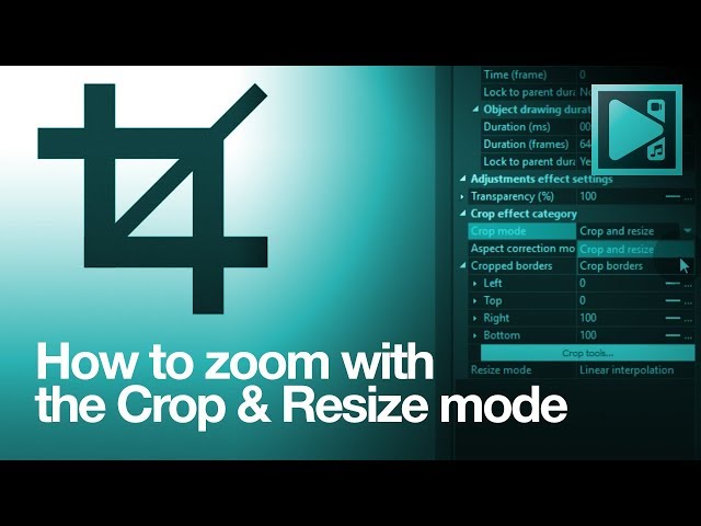 How to zoom in on a video using VSDC advanced cropping effect