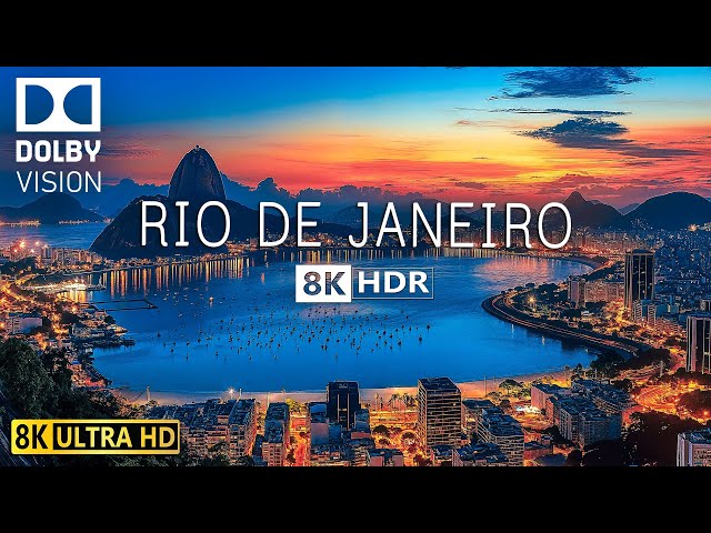 RIO DE JANEIRO, BRAZIL 🇧🇷 8K HDR 60FPS DOLBY VISION: Brazil's Vibrant City With Soft Piano Music