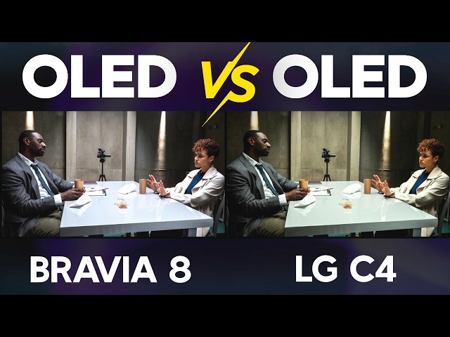 LG C4 OLED vs Sony BRAVIA 8 OLED TV Comparison (2024) in HDR