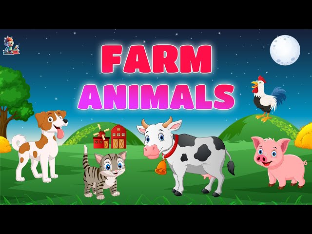 Farm Animals Name And Sounds | Animals Learning Videos