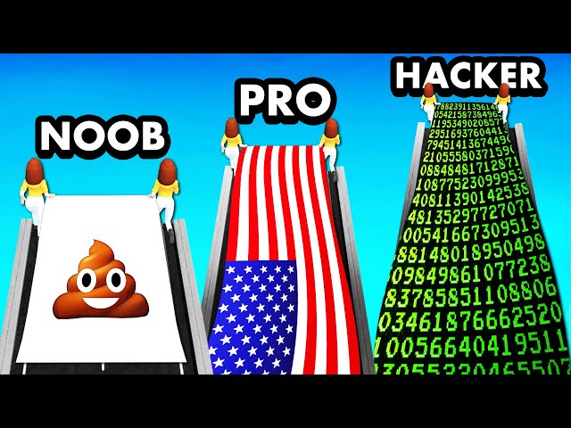 Painting NOOB vs PRO vs HACKER FLAGS