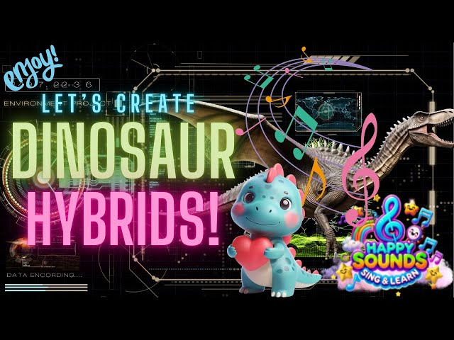 🦖🎶 Dinosaur Hybrid song for kids! 🦕 Creating new Dinosaurs! Sing along song 🎶 HAPPY SOUNDS! 🎶