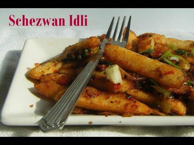 Crispy schezwan idli - Tawa fried