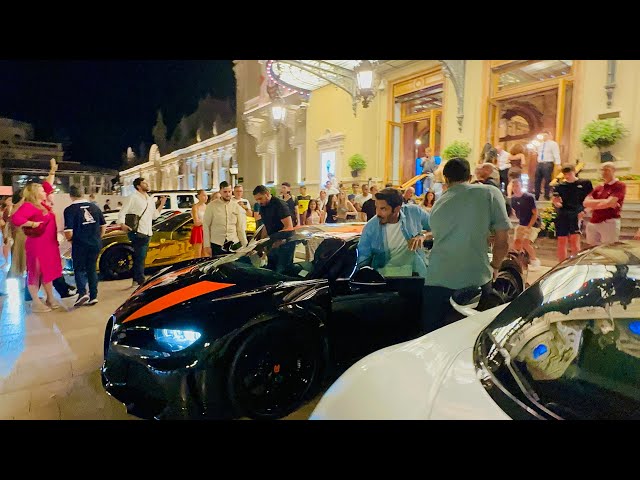 THE PRINCE OF QATAR VISIT MONACO ll NIGHTLIFE 2023 #billionaires #supercars #monaco #bugatti #qatar