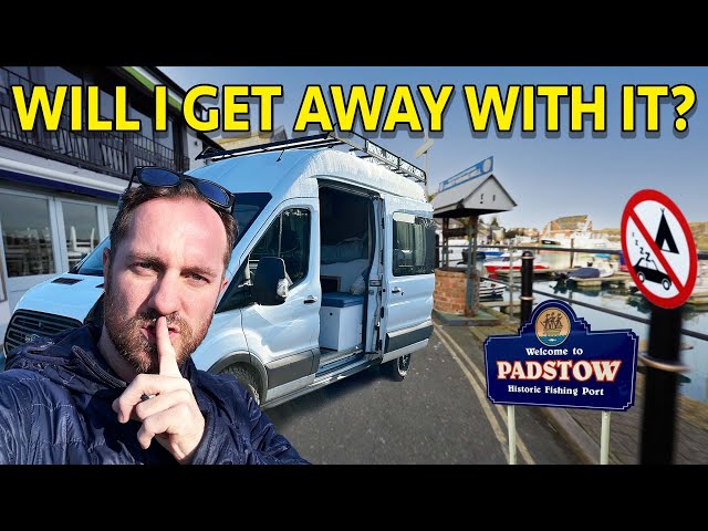 ILLEGAL STEALTH VAN CAMPING IN PADSTOW CORNWALL