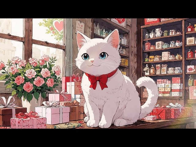 Happy Chocolate Store 🍫 Lofi Cat Music 🍫 Valentine Lofi Songs To Make You Feel Happy And Be Loved