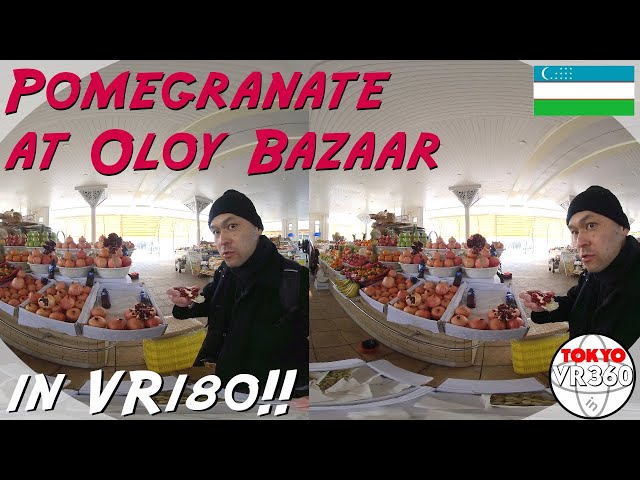 [UZB180] ザクロを買う Pomegranate at Oloy Bazaar (1)