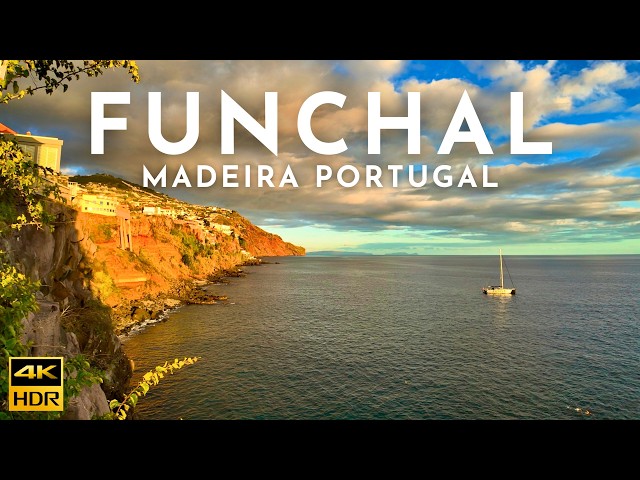 Funchal MADEIRA Walking Tour, Madeira PORTUGAL 4K HDR