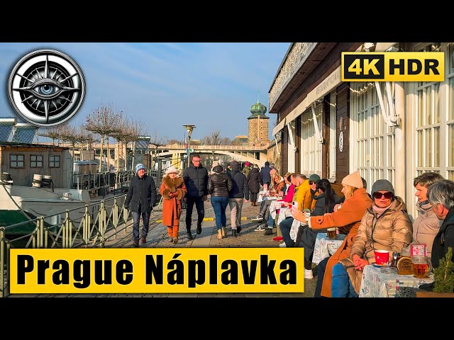 I Explored Prague Náplavka Farmers Market in Winter 🇨🇿 Czech Republic 4K HDR ASMR