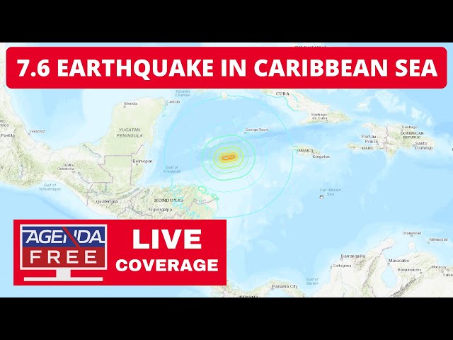 7.6 Earthquake in Caribbean Sea, Tsunami Threat - LIVE Breaking News Coverage