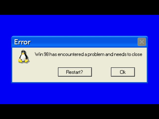 When You Win 98 Is At error?