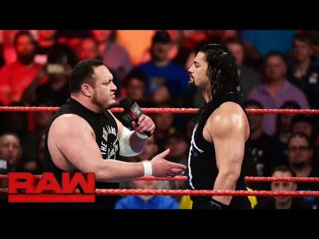 Roman Reigns vs Samoa Joe - WWE RAW 19 June 2017