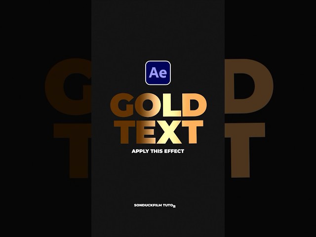 Create Golden & Silver Text in After Effects #tutorial