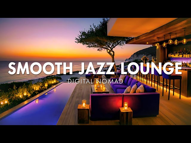 Smooth Jazz Music 🎷Relaxing Lounge with Ocean Sounds