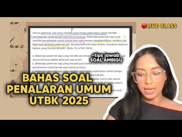 BAHAS SOAL PENALARAN UMUM UTBK 2025