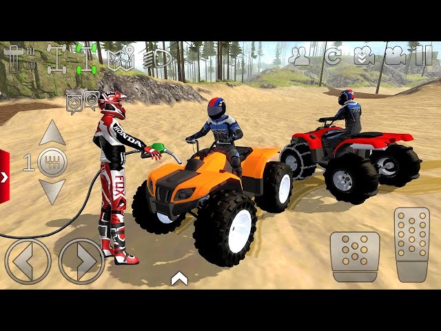 Motor Dirt orange Quad Bikes Extreme Off-Road Offroad Outlaws Bike Game For Android ios Mud Gameplay