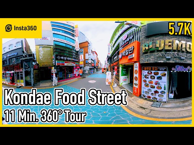 Kondae Food Street 360° Tour | 5.7K | Ep.318 | Insta360 One X | Social Distancing Lv 2.5